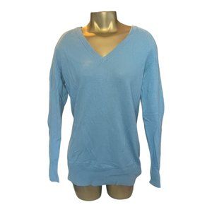 Equipment Light Blue Cashmere Long Sweater, Size Small